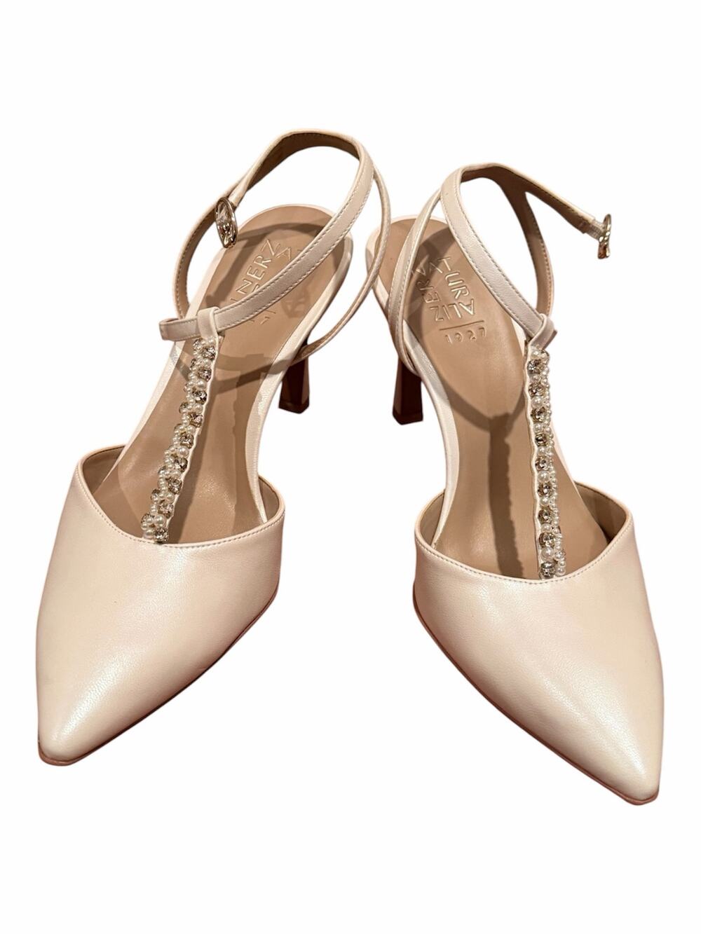 Naturalizer Pearl White Heels Women's Size 9 Bridal Wedding Shoes Elegant